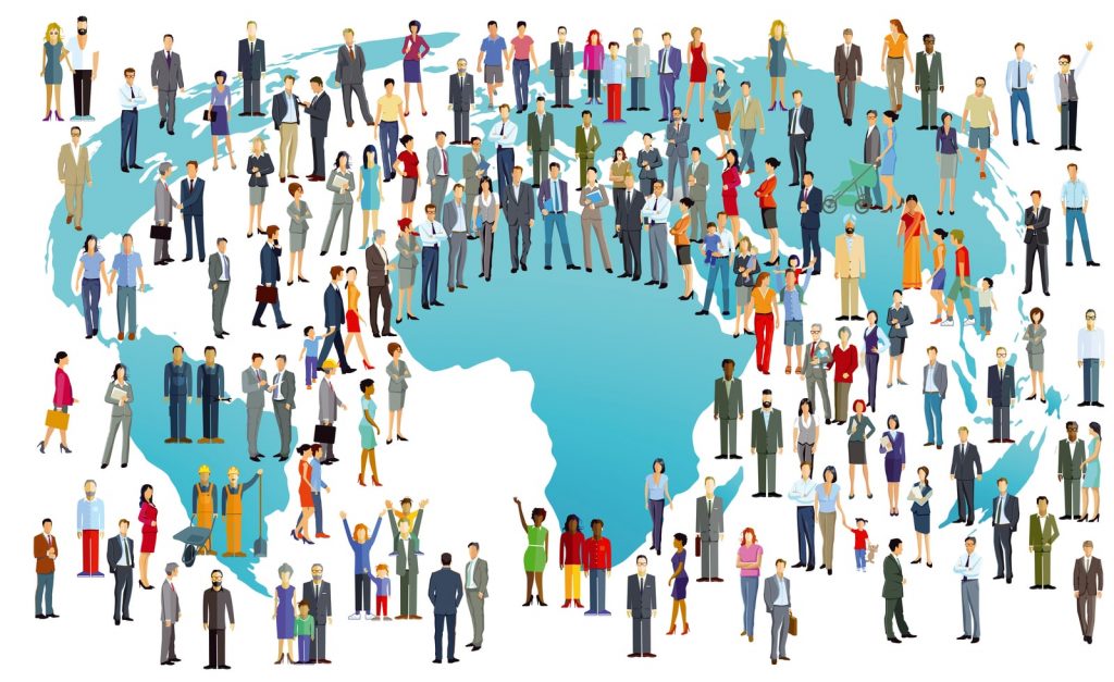 World Population International illustration