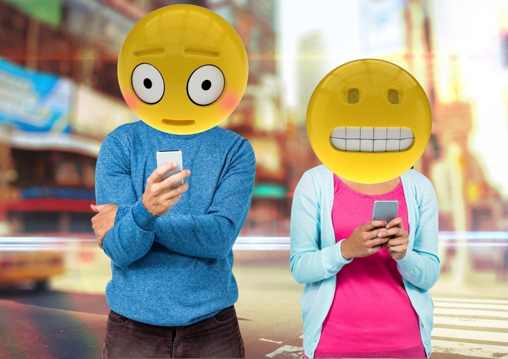 wrong sentences in whatsApp. Emoji face