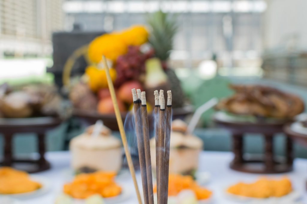 Incense and offerings
