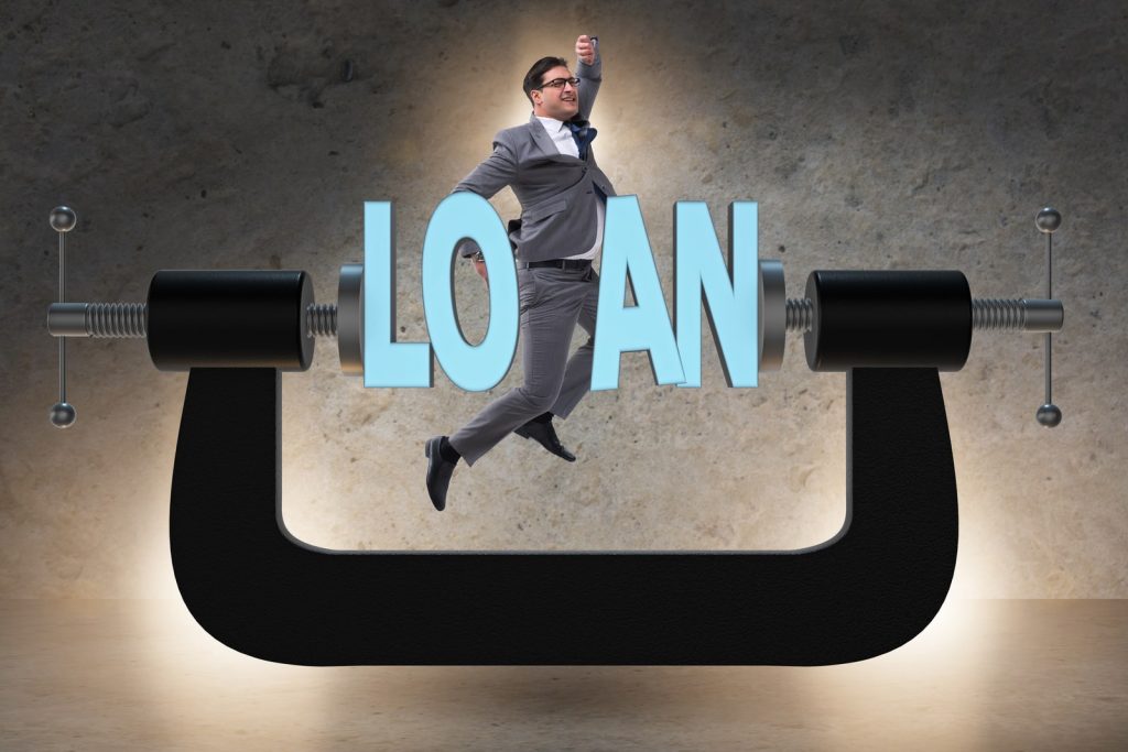 Business concept of debt and borrowing