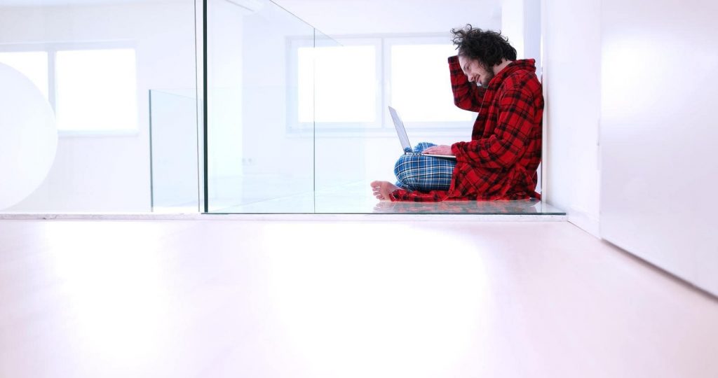 man enjoying relaxing lifestyle